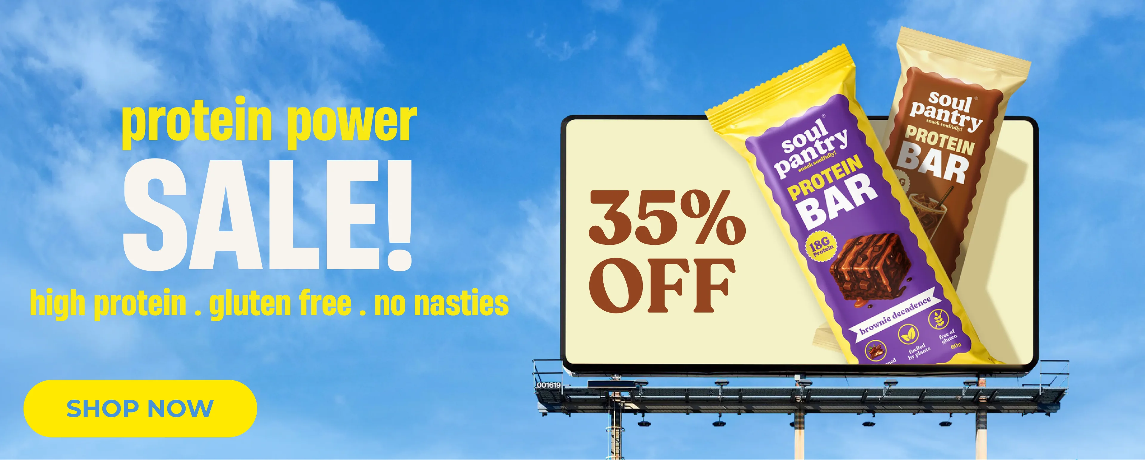 protein bar 35% offer desktop banner