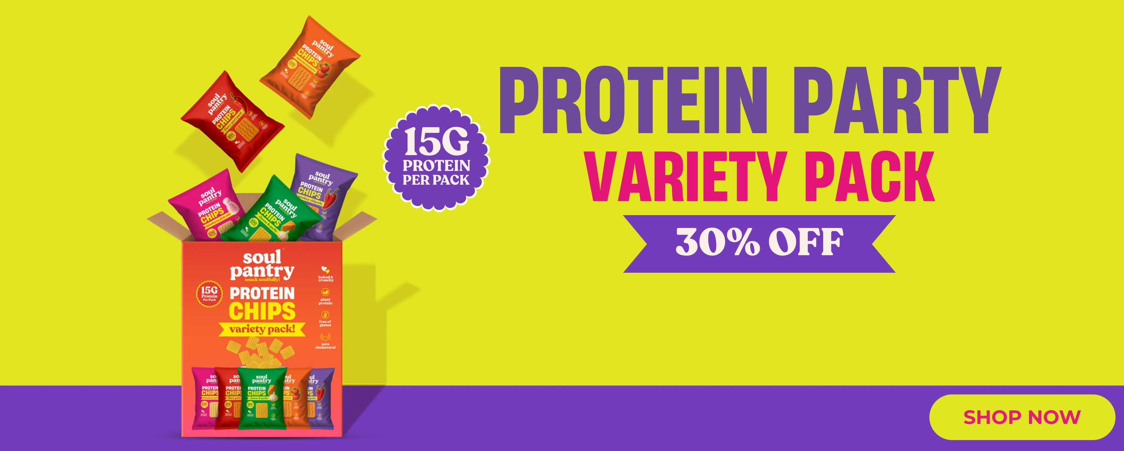 protein chips party pack offer desktop banner